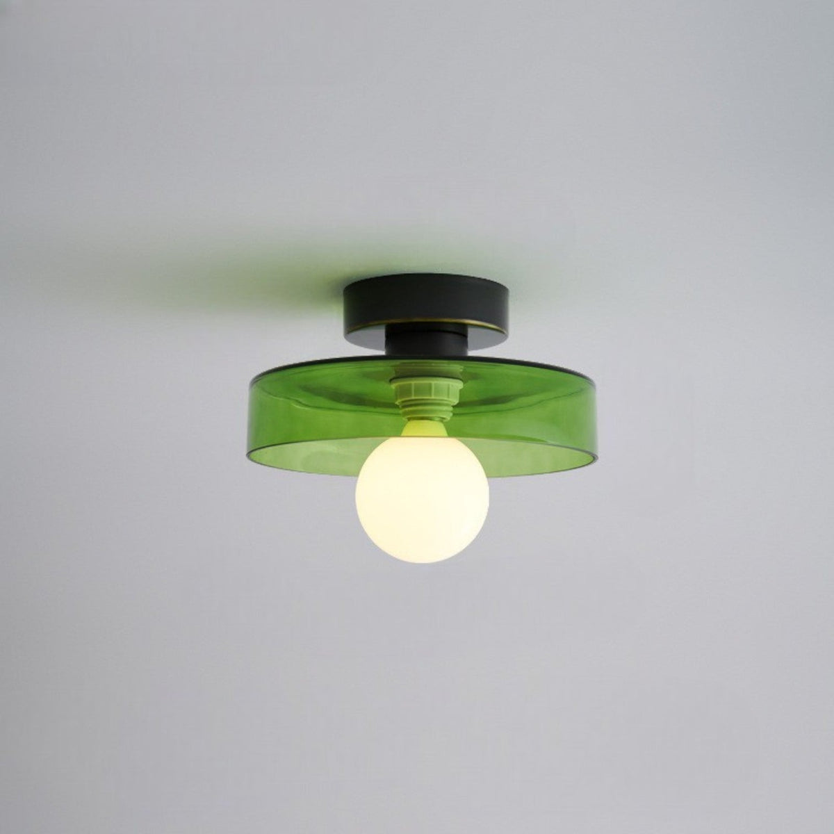 Bauhaus Flush Mount Ceiling Light with Layered Glass & Globe – view 3 | BROKLEN