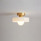 Bauhaus Flush Mount Ceiling Light with Layered Glass & Globe – view 6 | BROKLEN