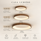 Round Wood-Grain LED Ceiling Light – view 8 | BROKLEN