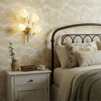 Handcrafted Ceramic Flower Wall Lamp – view 2 | BROKLEN