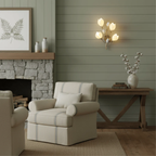 Handcrafted Ceramic Flower Wall Lamp – view 7 | BROKLEN