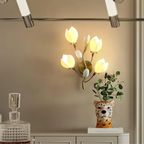 Handcrafted Ceramic Flower Wall Lamp – view 6 | BROKLEN
