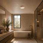 Travertine Retro LED Flush Ceiling Light – view 4 | BROKLEN
