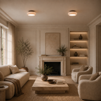 Travertine Retro LED Flush Ceiling Light – view 3 | BROKLEN