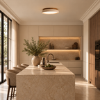Travertine LED Ceiling Light – Japandi – view 4 | BROKLEN