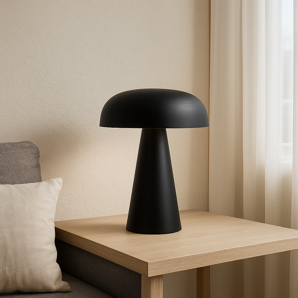 Brushed Metal Mushroom Table Lamp – view 5 | BROKLEN