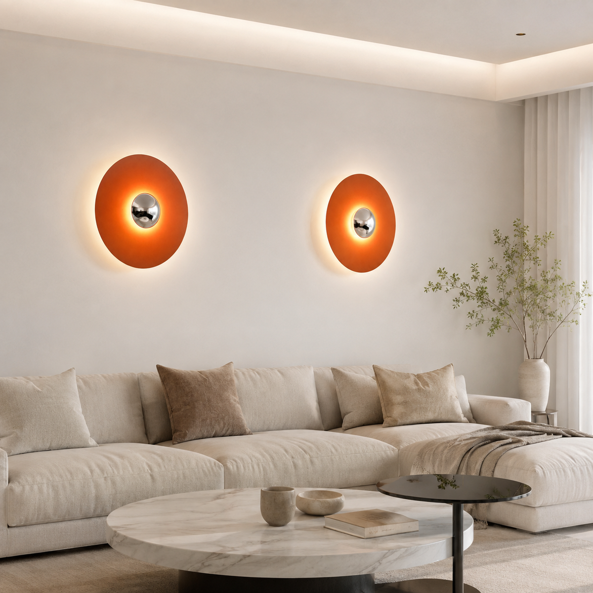 Round Metal Retro Wall Light – view 3 | BROKLEN