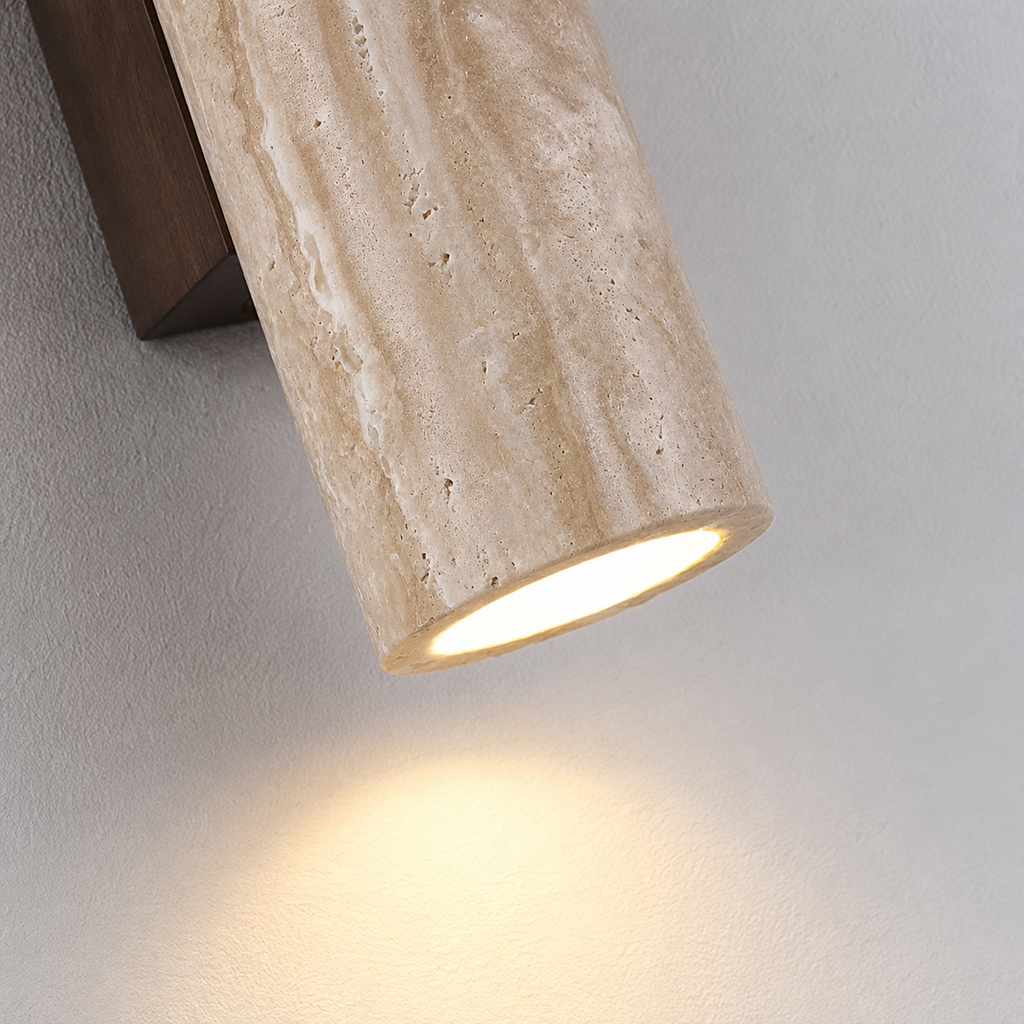 Travertine Up & Down Wall Light – Japandi – view 8 | BROKLEN