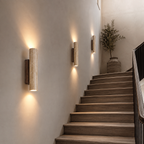 Travertine Up & Down Wall Light – Japandi – view 2 | BROKLEN