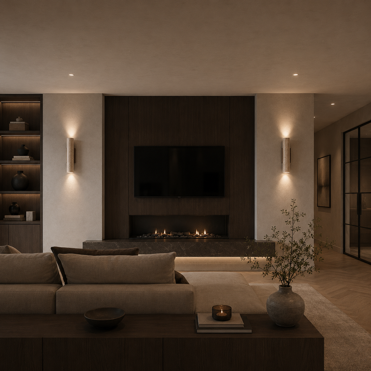 Travertine Up & Down Wall Light – Japandi – view 10 | BROKLEN