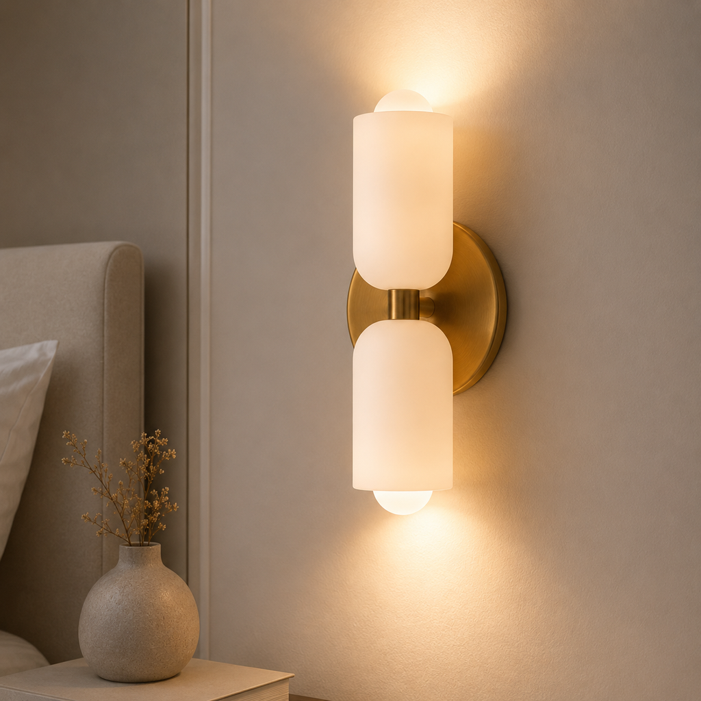 Minimalist Wall Light – Acrylic Diffuser – view 4 | BROKLEN
