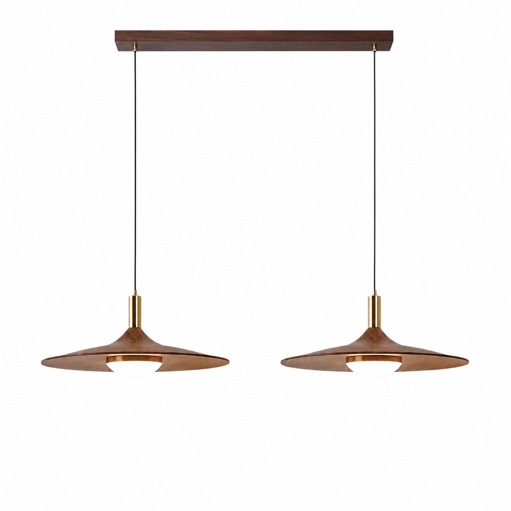 Nordic Walnut-Effect Pendant Light – view 17 | BROKLEN
