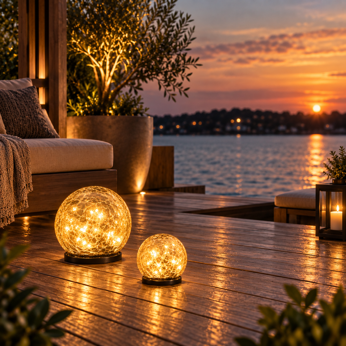 Solar Crackle Glass Globe Garden Light – view 6 | BROKLEN