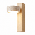Adjustable Travertine & Wood Wall Light – view 2 | BROKLEN