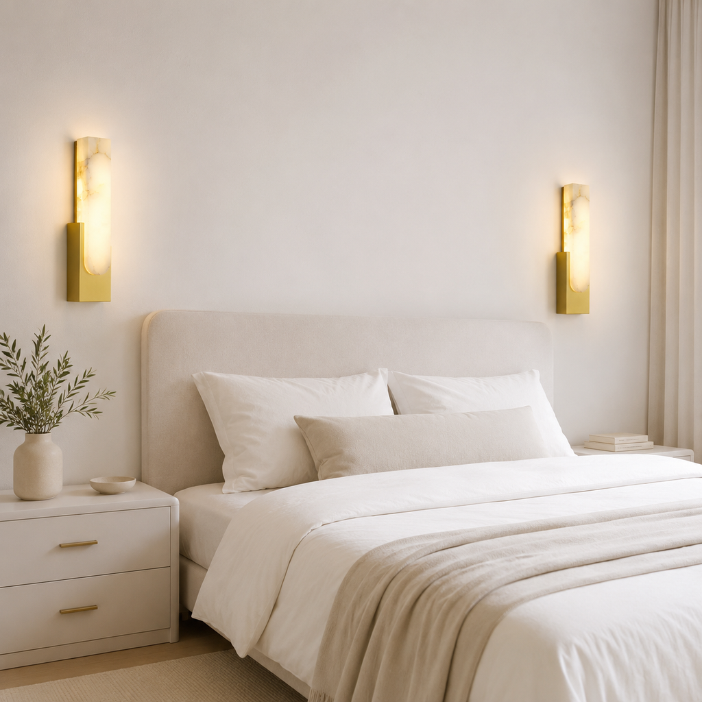 Alabaster Wall Light – Modern Design – view 5 | BROKLEN