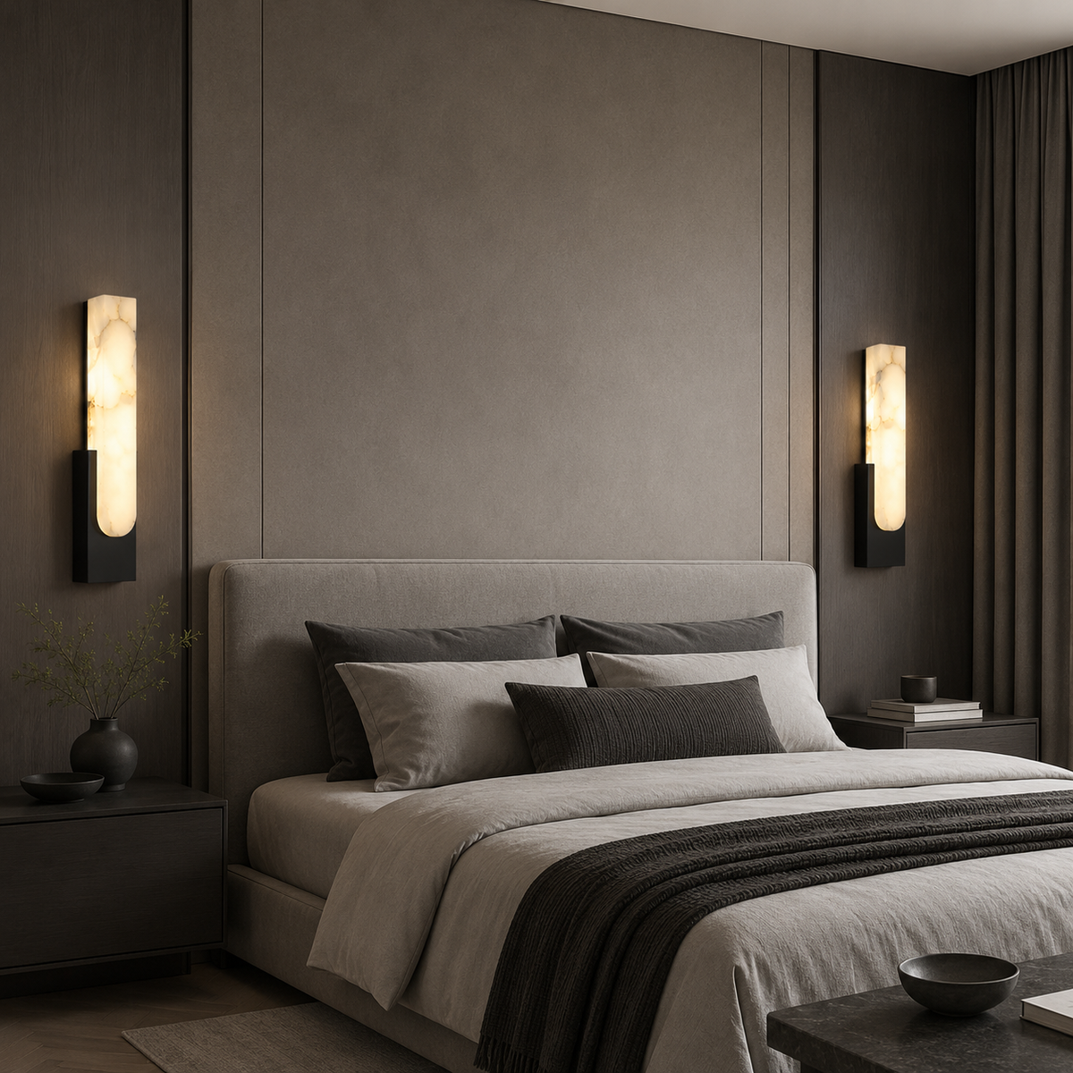 Alabaster Wall Light – Modern Design – view 3 | BROKLEN
