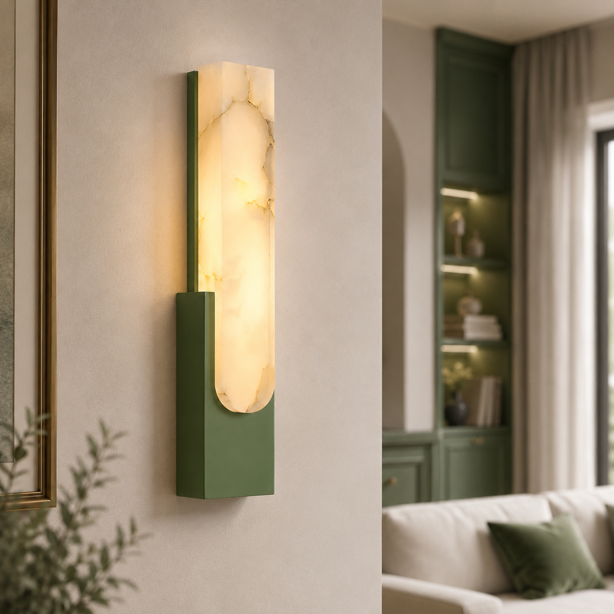 Alabaster Wall Light – Modern Design – view 12 | BROKLEN