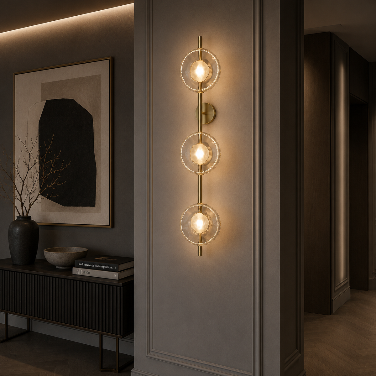 Nordic Round Glass Wall Light – view 18 | BROKLEN