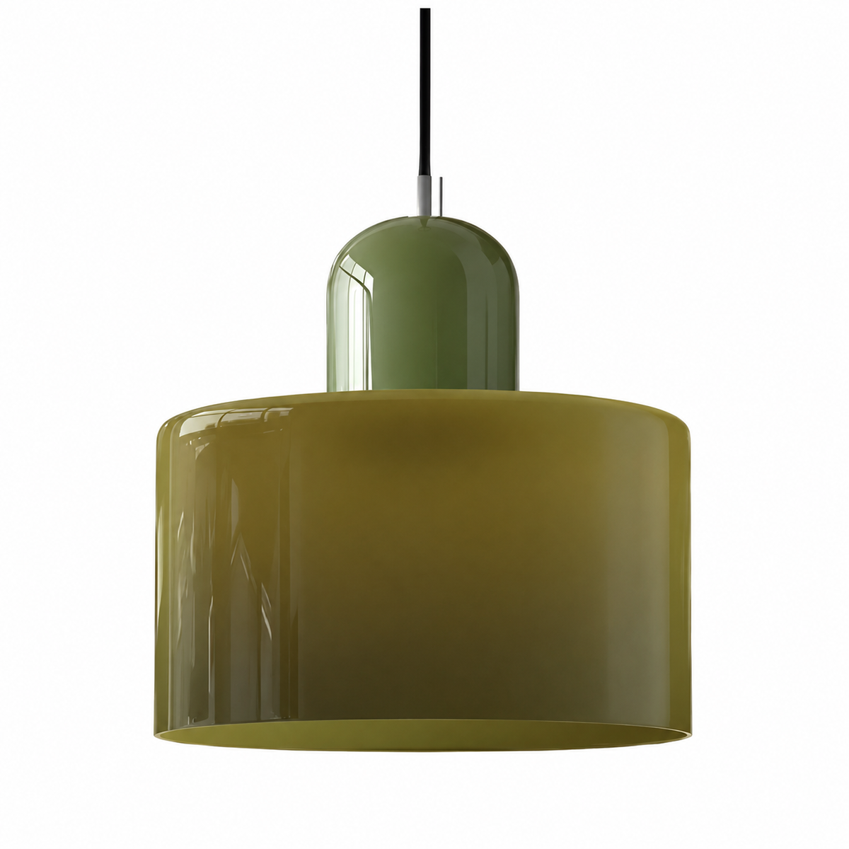 Retro Coloured Glass Cylinder Pendant Light – view 14 | BROKLEN
