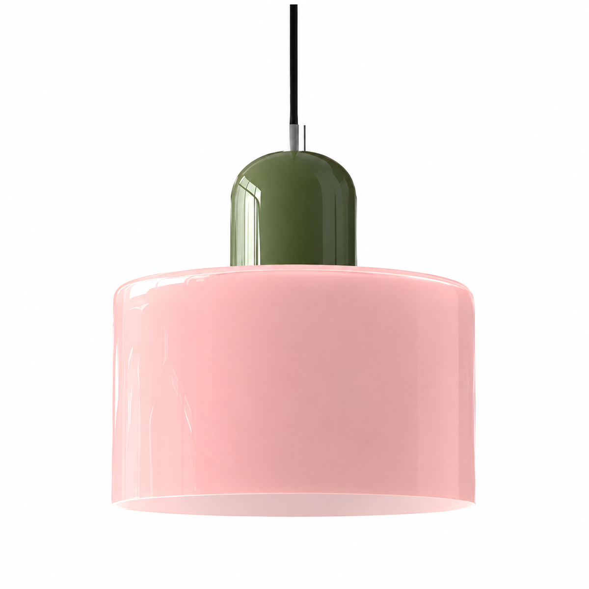 Retro Coloured Glass Cylinder Pendant Light – view 17 | BROKLEN