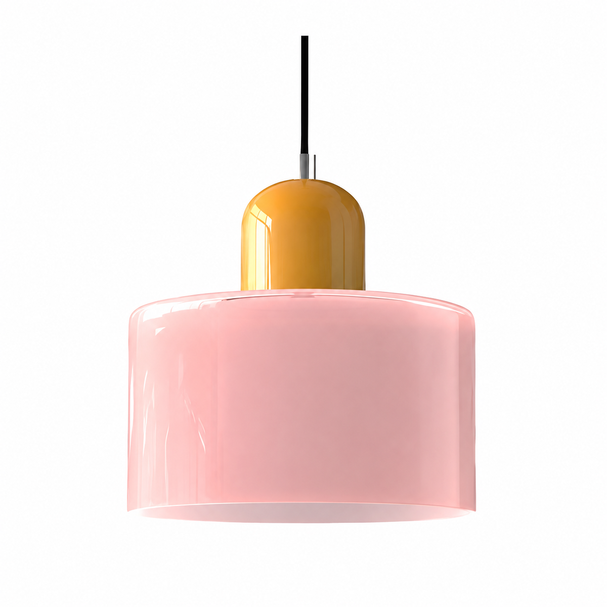 Retro Coloured Glass Cylinder Pendant Light – view 24 | BROKLEN