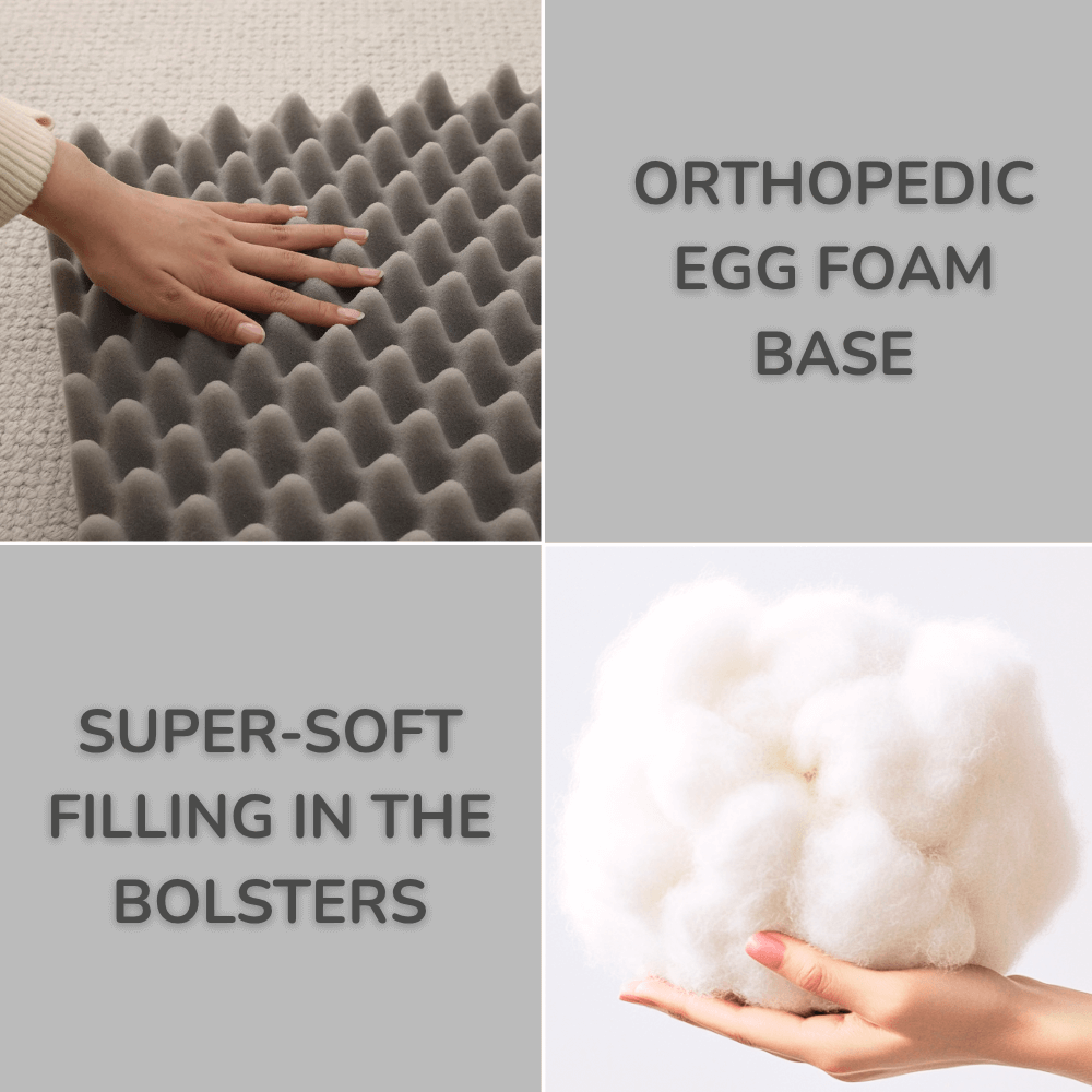 Orthopedic Dog Bed with High-Density Foam & Bolster Support – Large Size for Joint Relief | BROKLEN - view 7