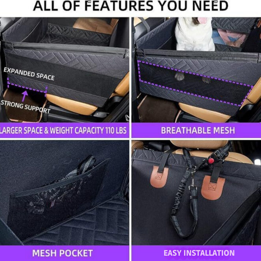 Car Seat Extender for Dogs – Hard Bottom & Waterproof with Adjustable Straps | BROKLEN - view 7