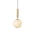 Alabaster Globe Pendant Light with Brass Fitting – view 6 | BROKLEN