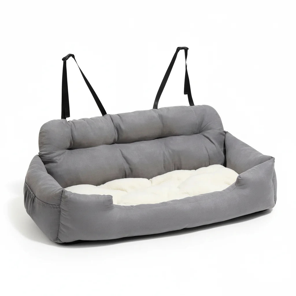 Adjustable Dog Car Seat – Soft Cotton Interior & Safety Straps | BROKLEN - view 2