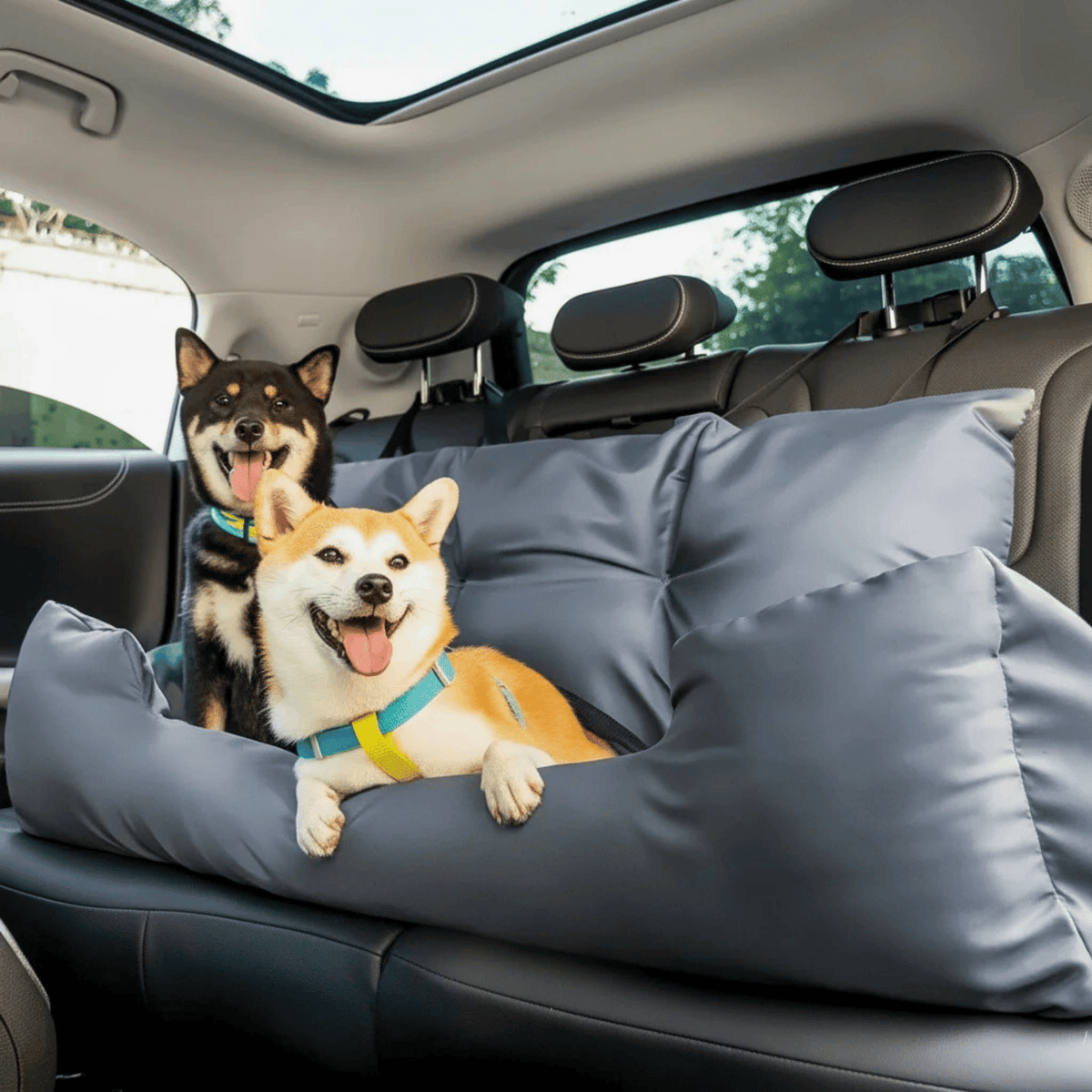 Adjustable Dog Car Seat – Soft Cotton Interior & Safety Straps | BROKLEN - view 4