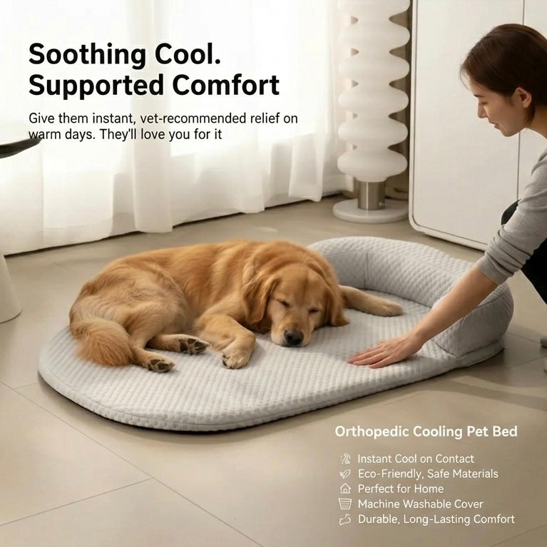 Orthopedic Cooling Dog Bed with Gel Mat & Joint Support | BROKLEN - view 5