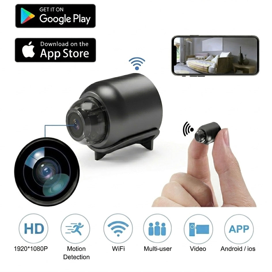 Mini Pet Surveillance Camera – 1080P HD, Night Vision & Motion Alerts | BROKLEN