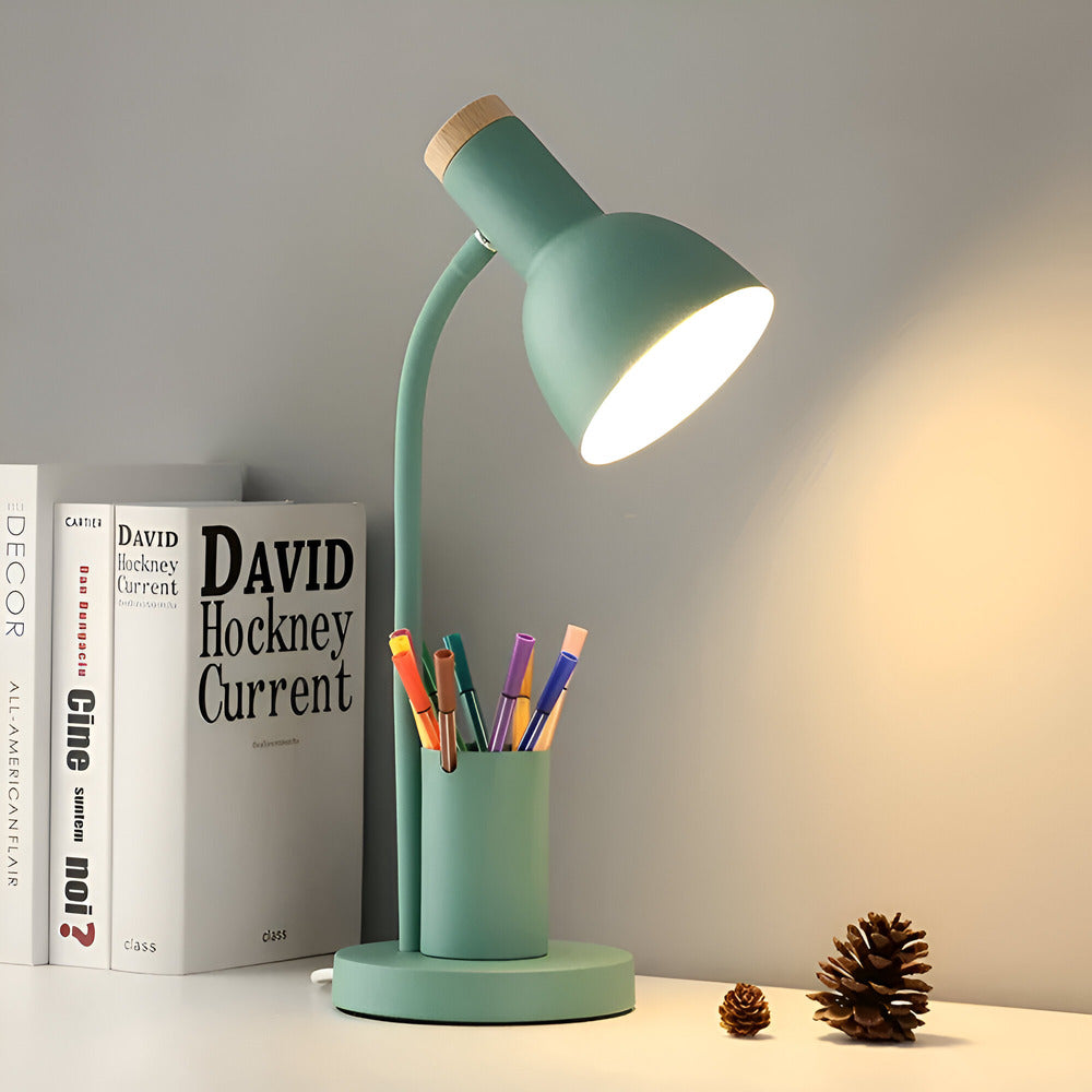 Flexible Neck LED Desk Lamp with Storage Base – view 4 | BROKLEN