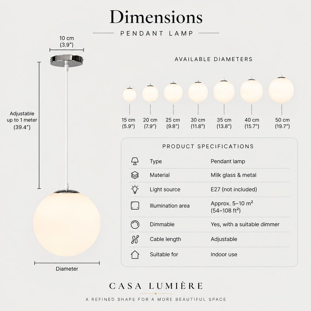 Nordic Globe Pendant Light – Minimalist – view 13 | BROKLEN