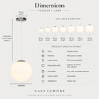 Nordic Globe Pendant Light – Minimalist – view 13 | BROKLEN