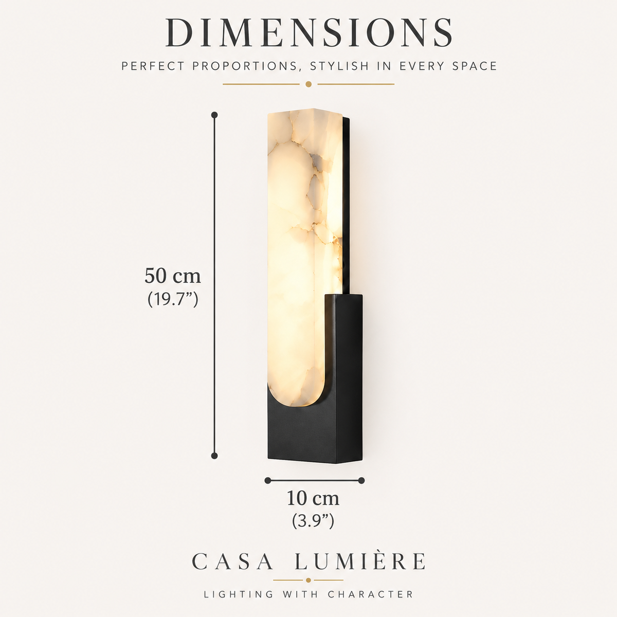 Alabaster Wall Light – Modern Design – view 14 | BROKLEN