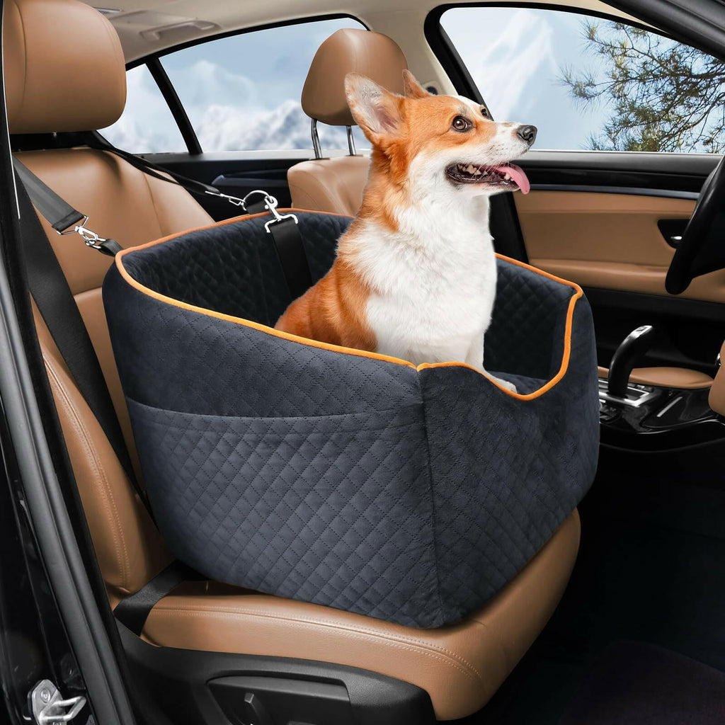 Elevated Dog Booster Car Seat – Safety Belt Attachment & Quilted Interior | BROKLEN - view 4