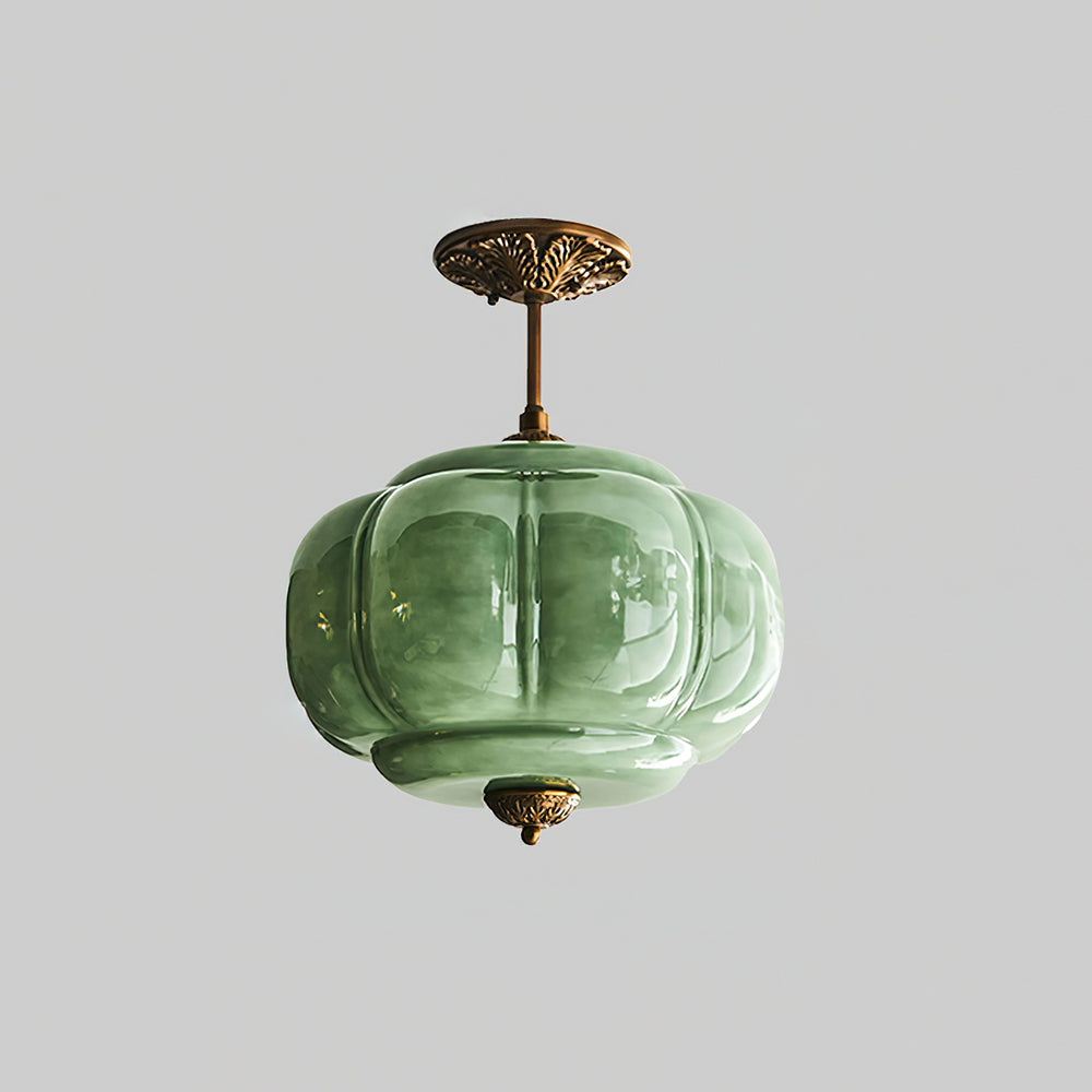 Vintage Glass Semi-Flush Mount Ceiling Light – view 6 | BROKLEN