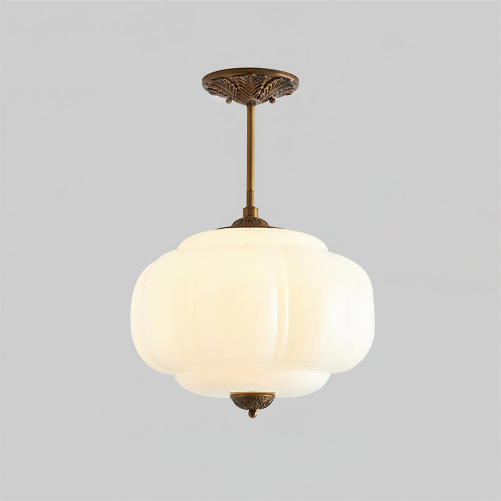 Vintage Glass Semi-Flush Mount Ceiling Light – view 2 | BROKLEN