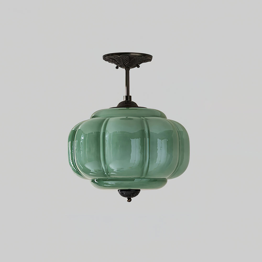 Vintage Glass Semi-Flush Mount Ceiling Light – view 8 | BROKLEN