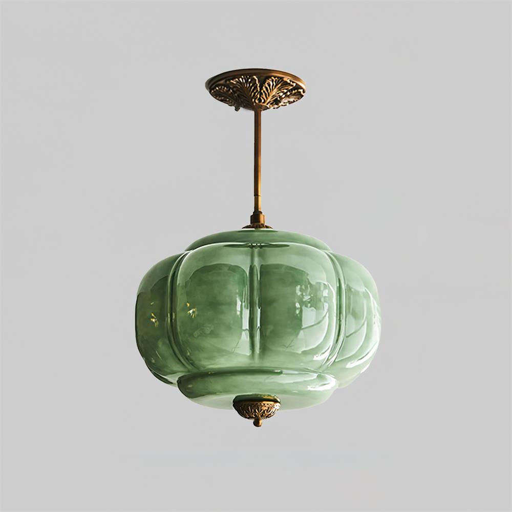 Vintage Glass Semi-Flush Mount Ceiling Light – view 4 | BROKLEN
