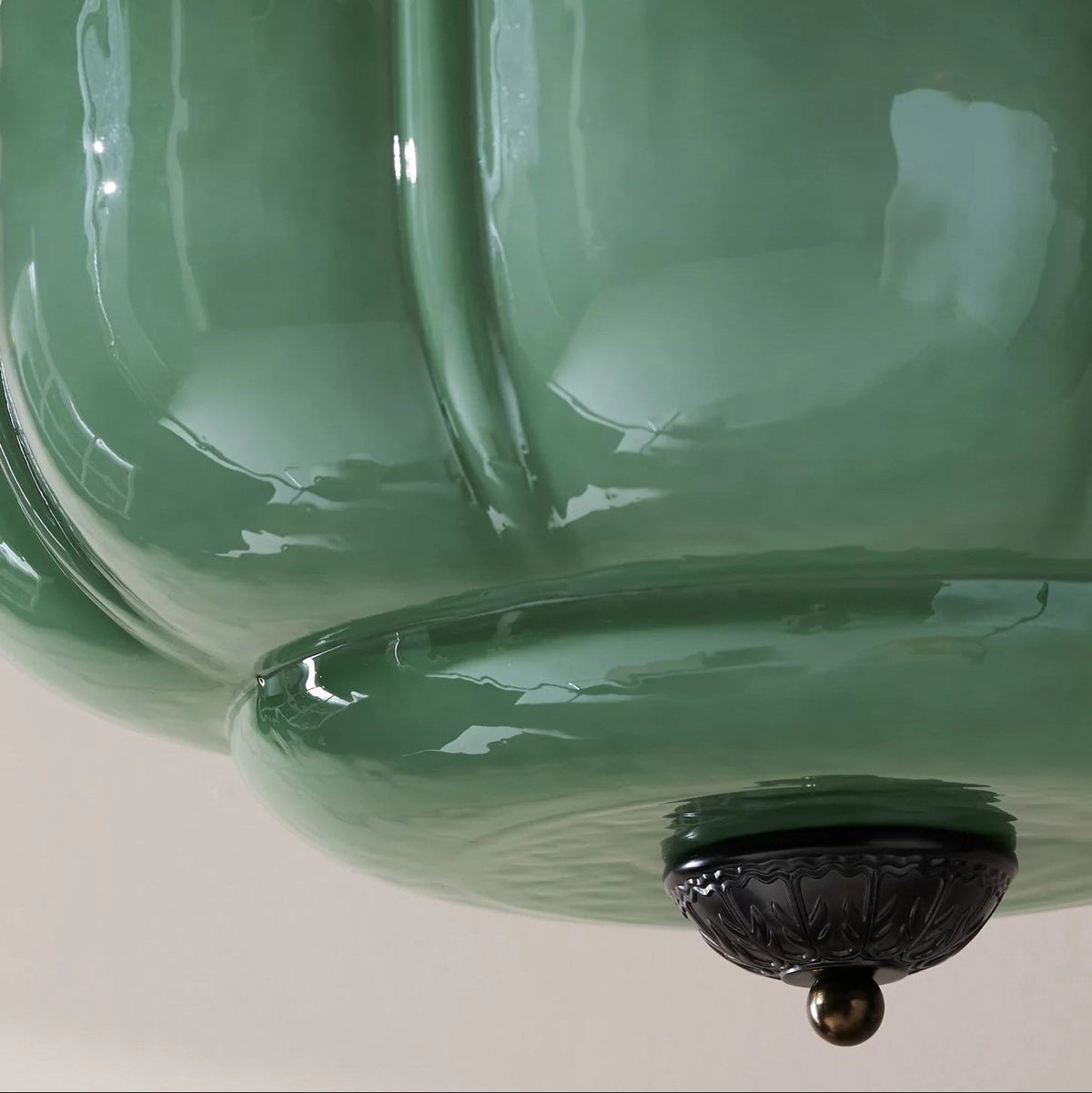 Vintage Glass Semi-Flush Mount Ceiling Light – view 5 | BROKLEN