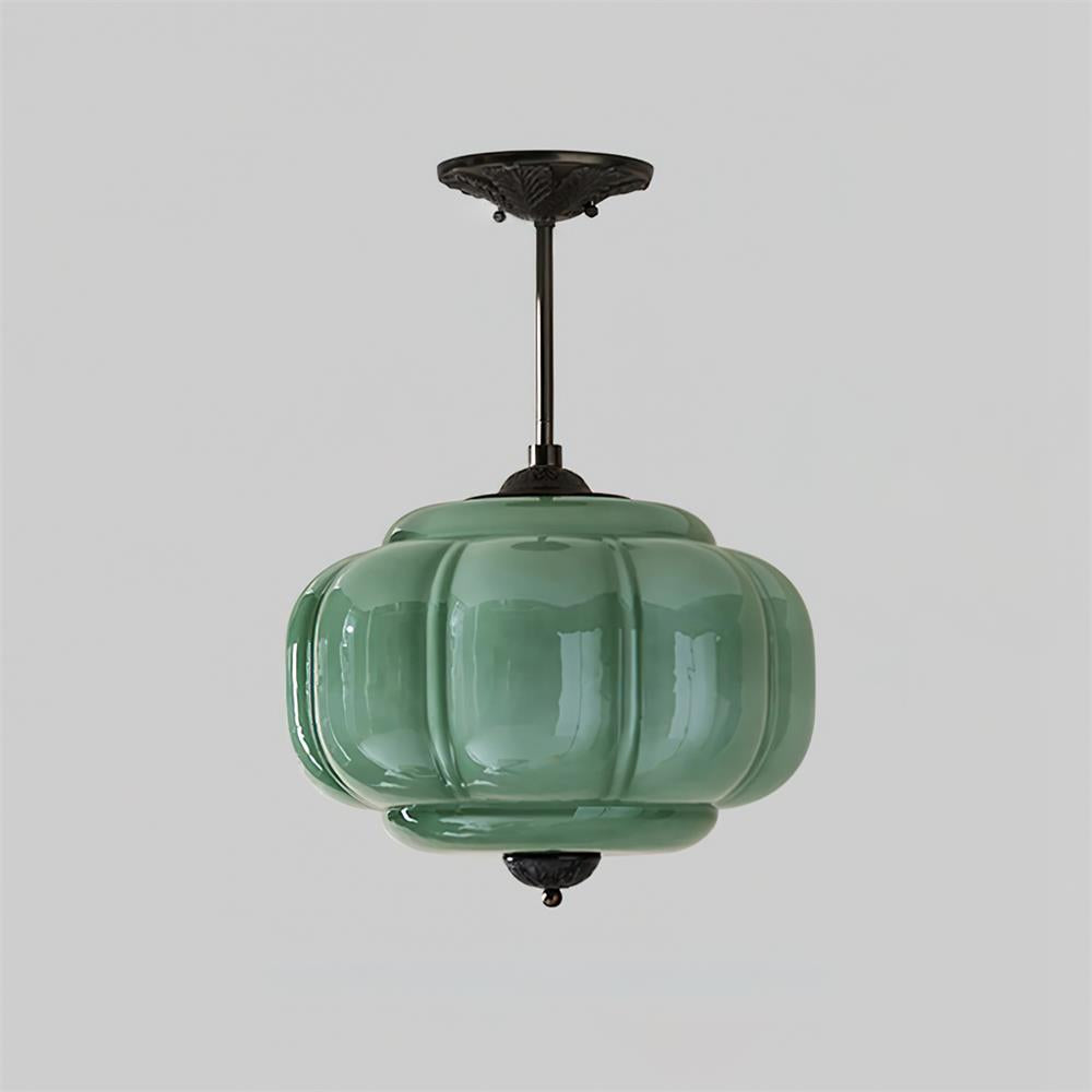 Vintage Glass Semi-Flush Mount Ceiling Light – view 12 | BROKLEN
