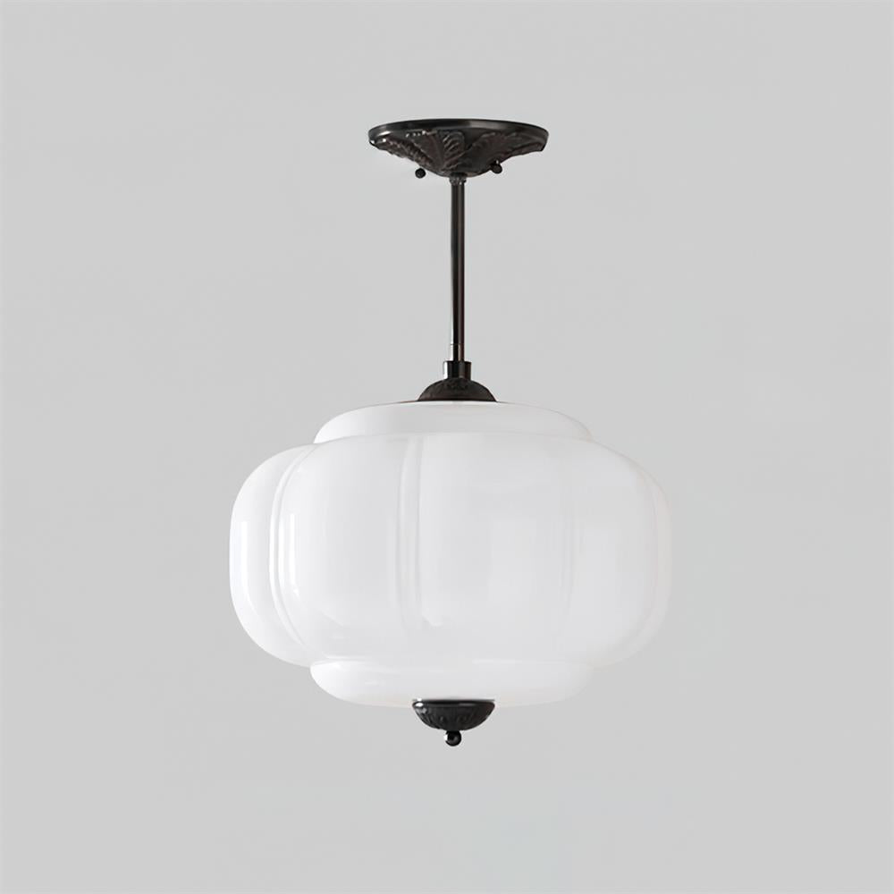 Vintage Glass Semi-Flush Mount Ceiling Light – view 13 | BROKLEN