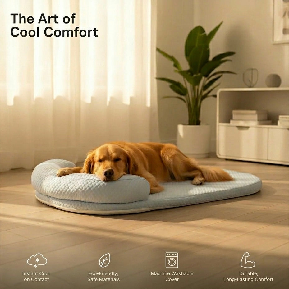 Orthopedic Cooling Dog Bed with Gel Mat & Joint Support | BROKLEN - view 11