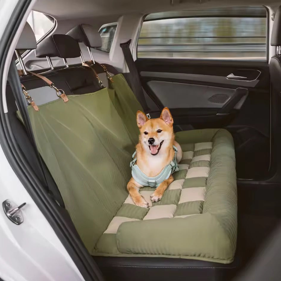Large Dog Car Seat Bed – Waterproof & Bolstered with Anti-Slip Base | BROKLEN