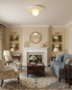 Classic Relief Ceiling Light with Frosted Globe – view 3 | BROKLEN