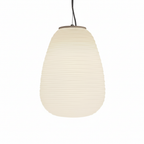 Ribbed Opal Glass Pendant Light – view 9 | BROKLEN