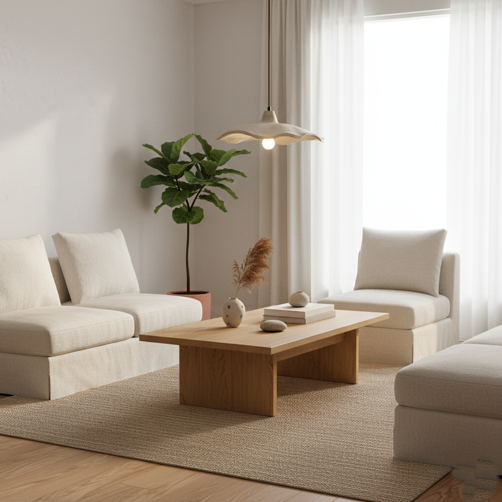 Flower-Shaped Cement Pendant Light – Wabi-Sabi – view 7 | BROKLEN