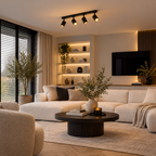 4-Spotlight Ceiling Track Light – Matt Black – view 6 | BROKLEN